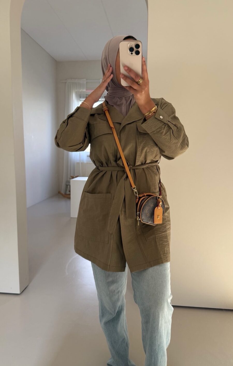 Fall trenchcoat khaki