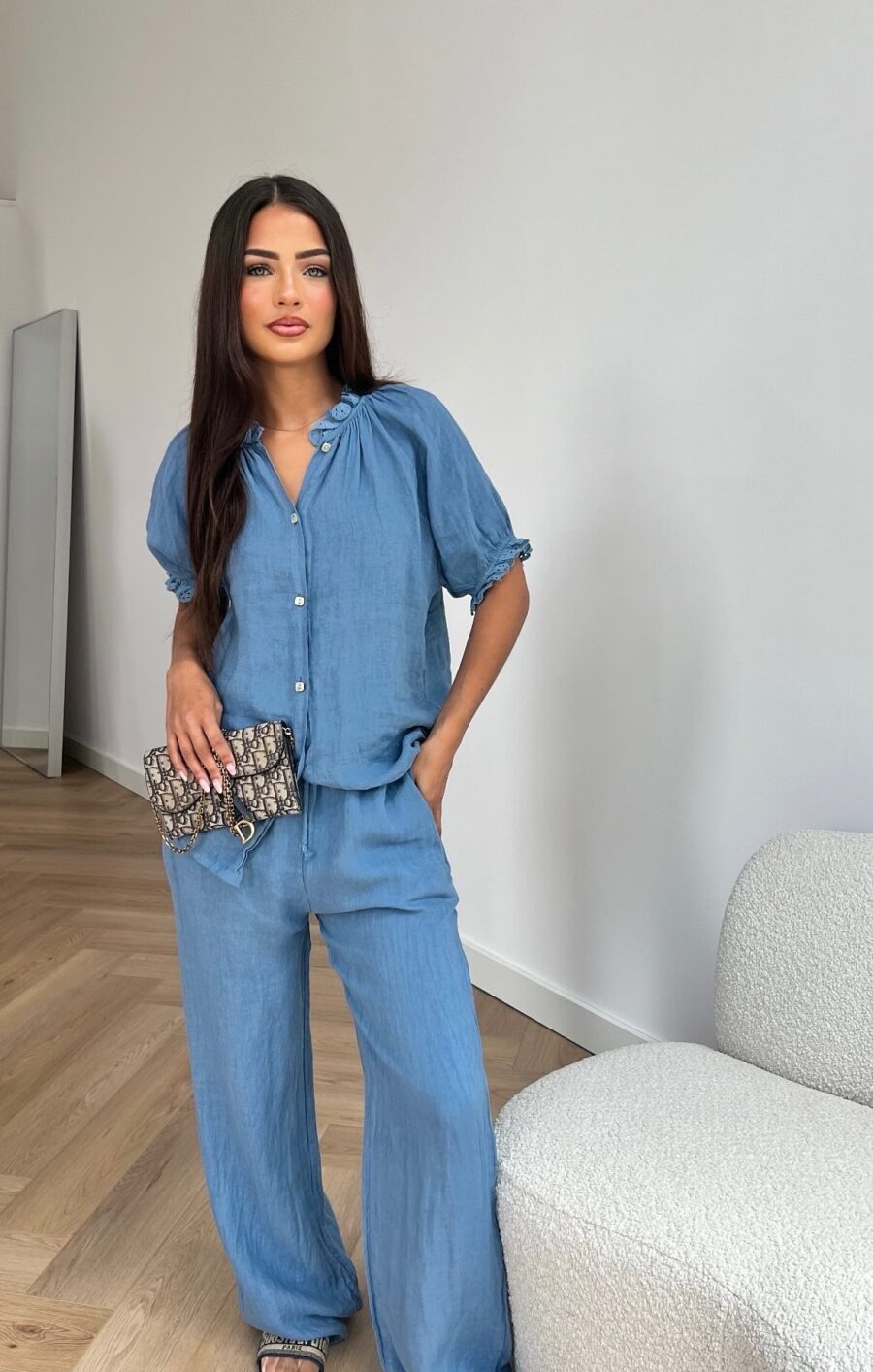 Linnen jeans set
