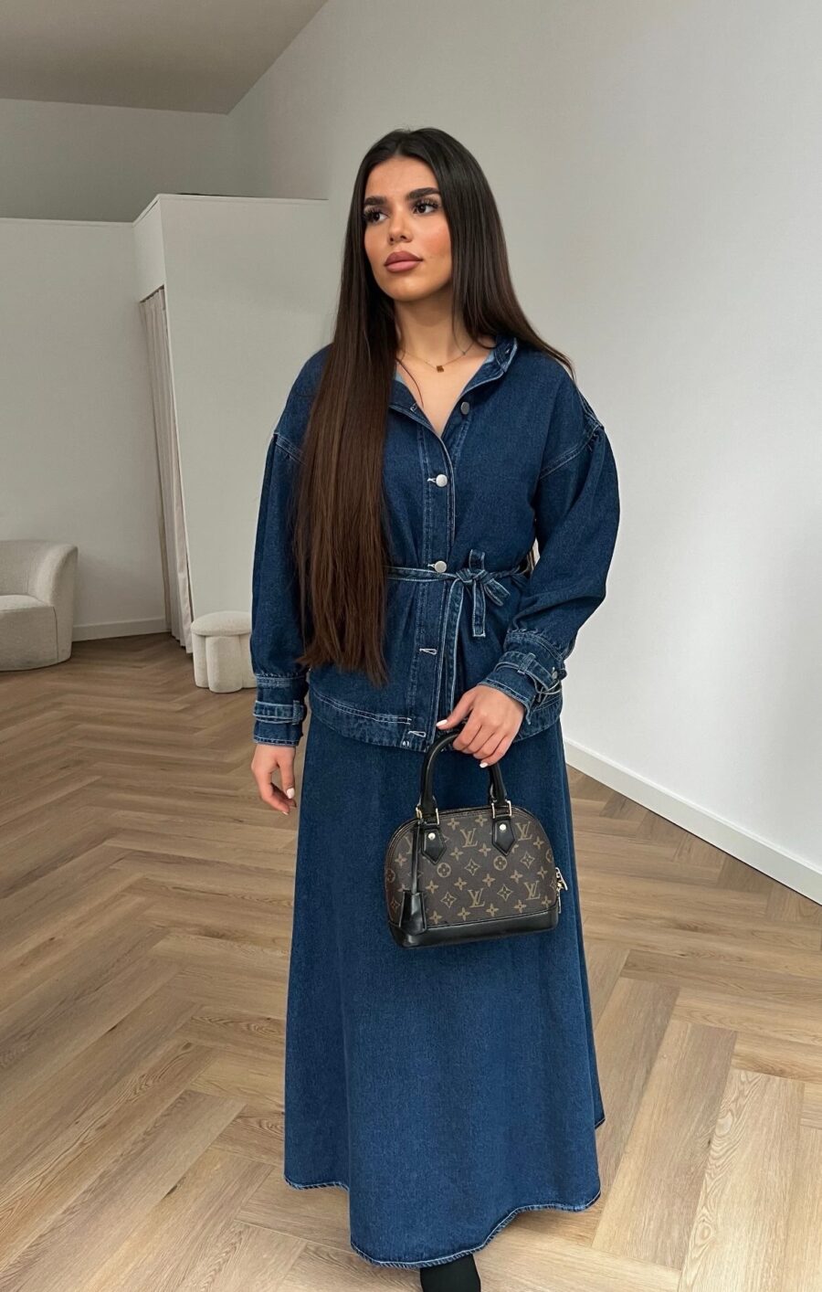 Hooops denim skirt set