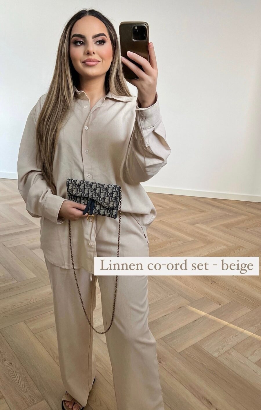 Linnen co-ord set - beige