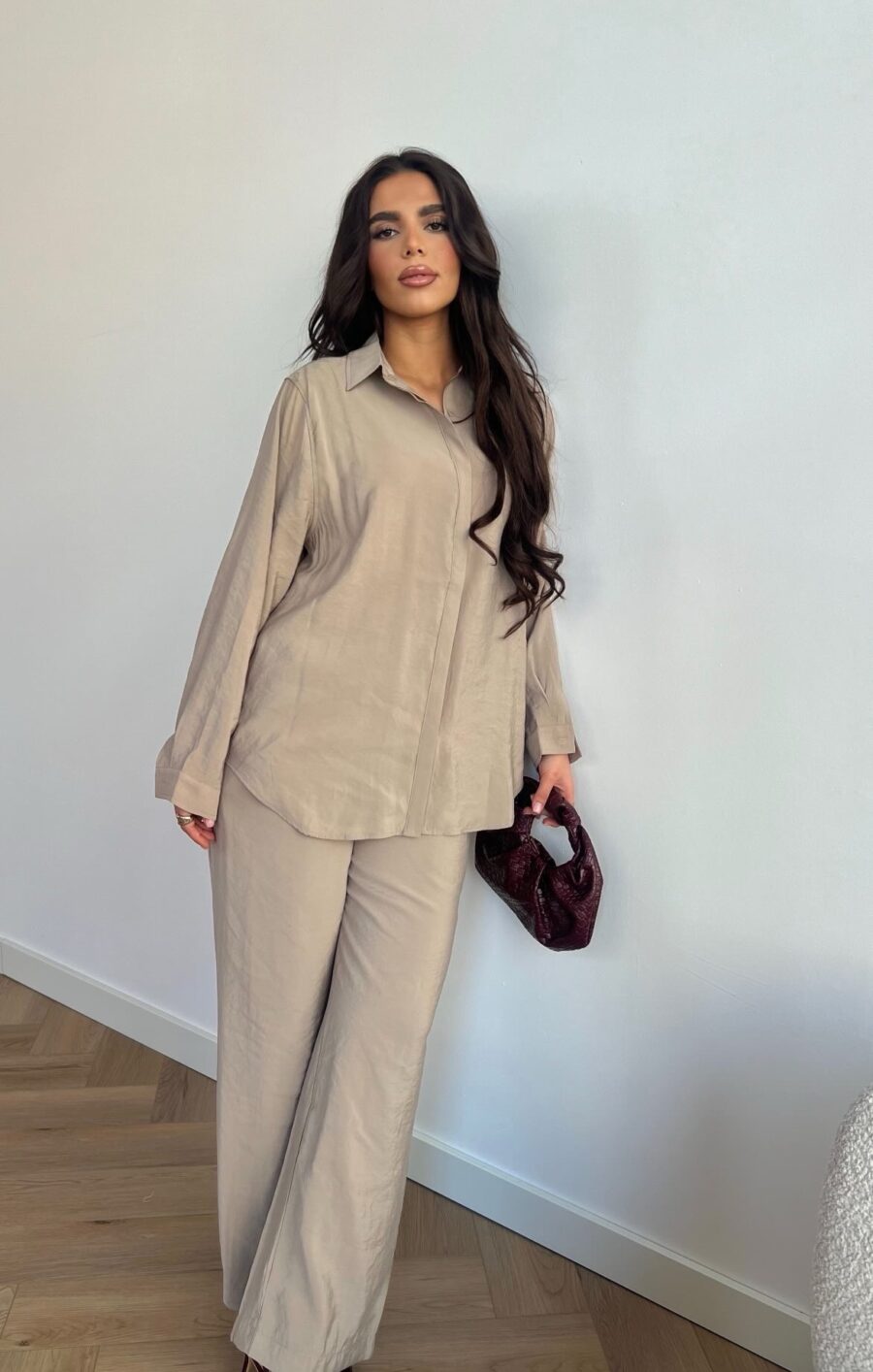 Rita co-ord set taupe - premium