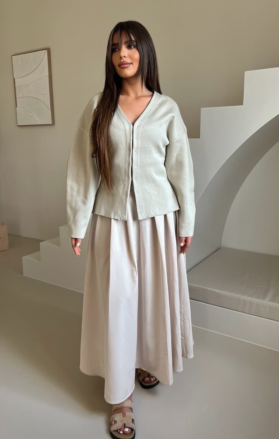 Aura skirt beige