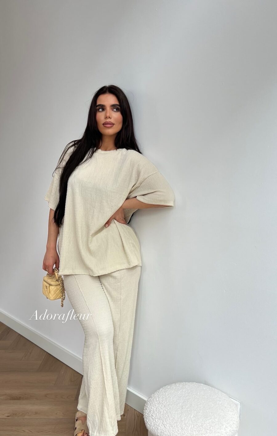 Oversized comfy set beige