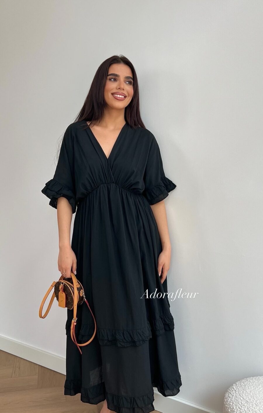 Mae cotton dress black