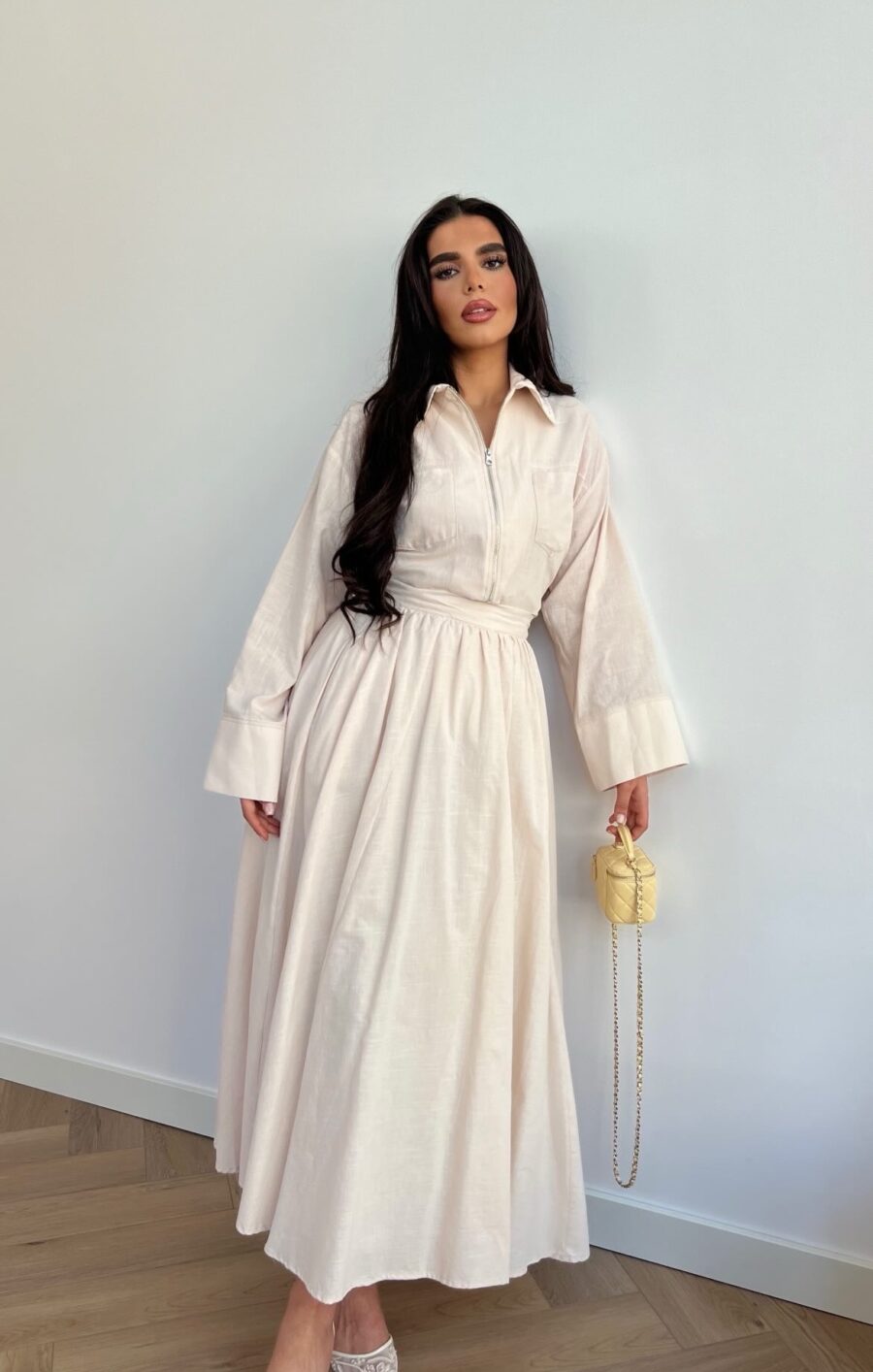 Adorafleur linnen skirt set powder | PRE-ORDER 1.5 week