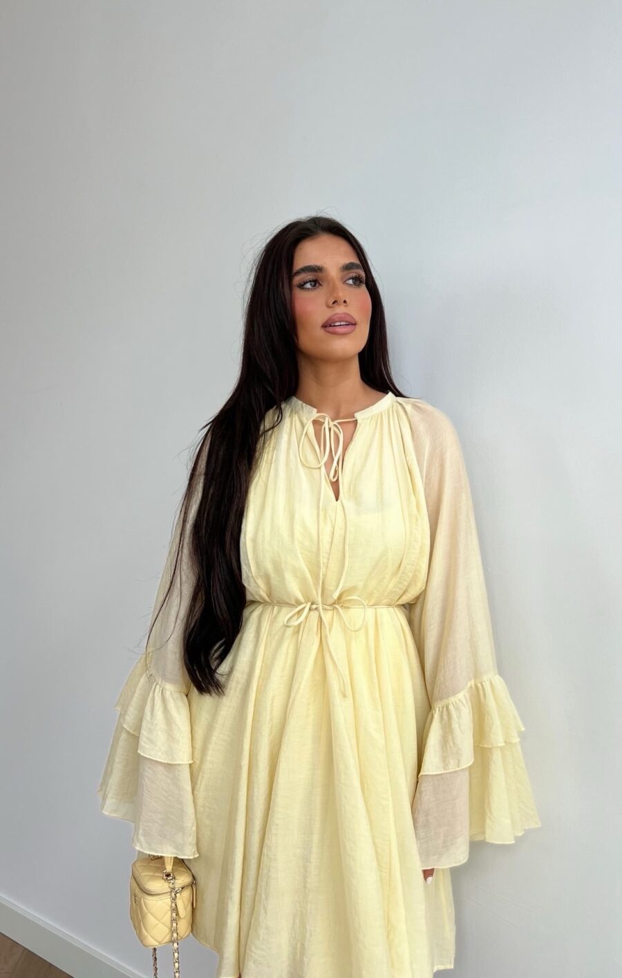 Fluide mini dress butteryellow