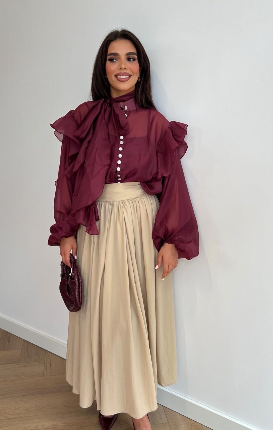 Romy blouse burgundy