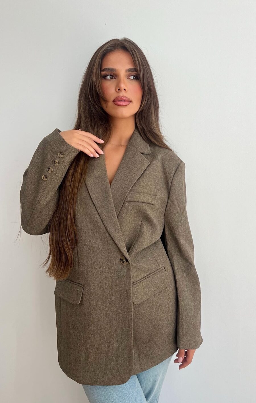 Fall blazer taupe