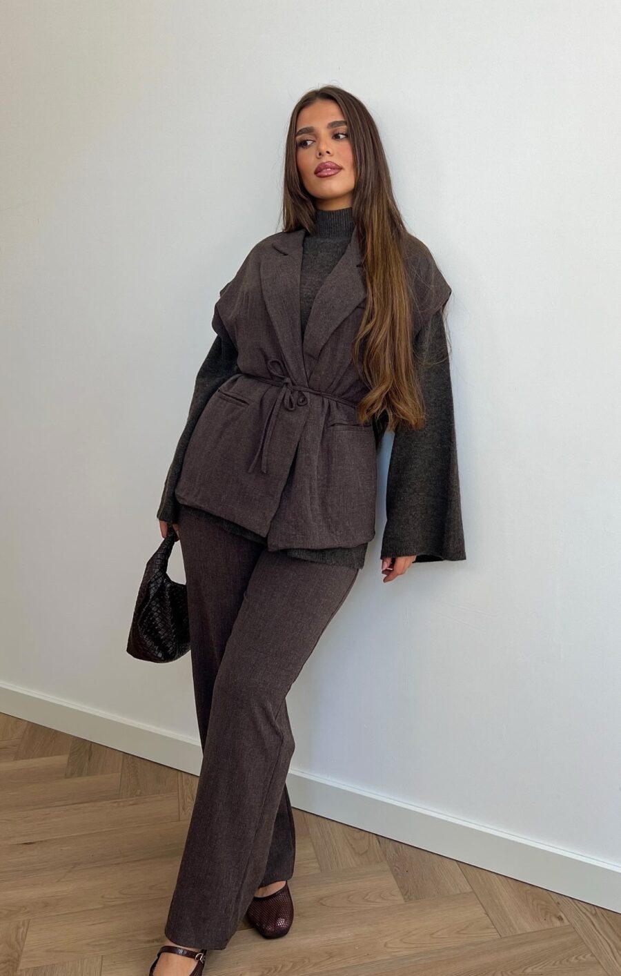 Gilet set brown