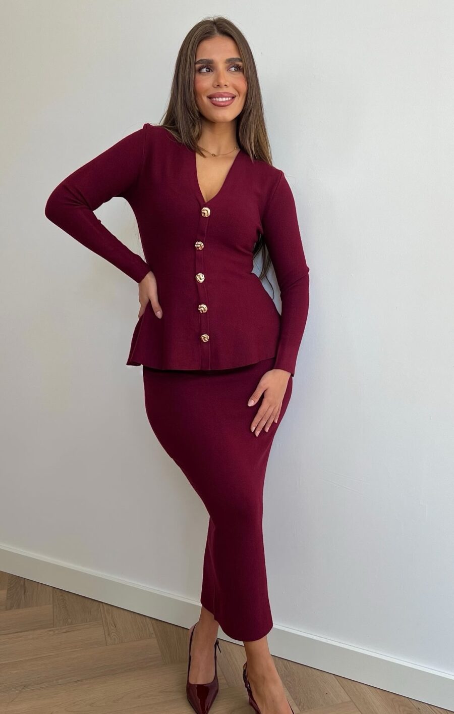 Valencia skirt set cherry