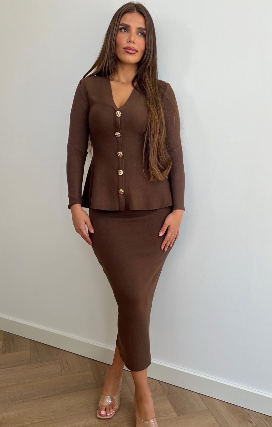 Valencia skirt set chocolate