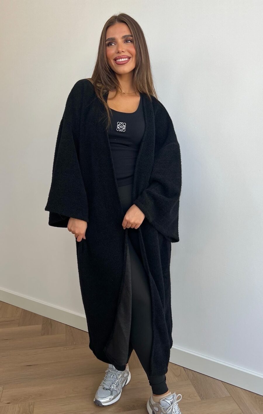 Soft kimono oversized black