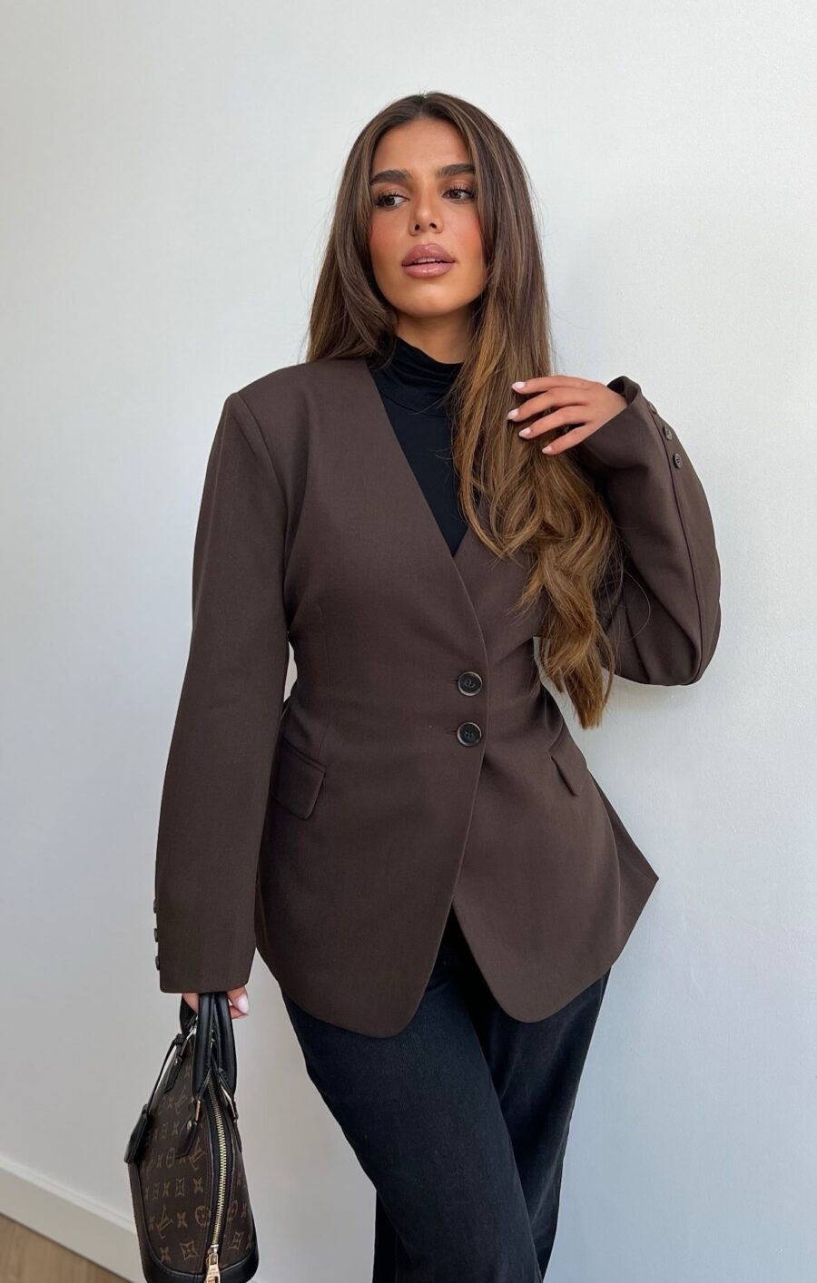 Fitted blazer chocolate