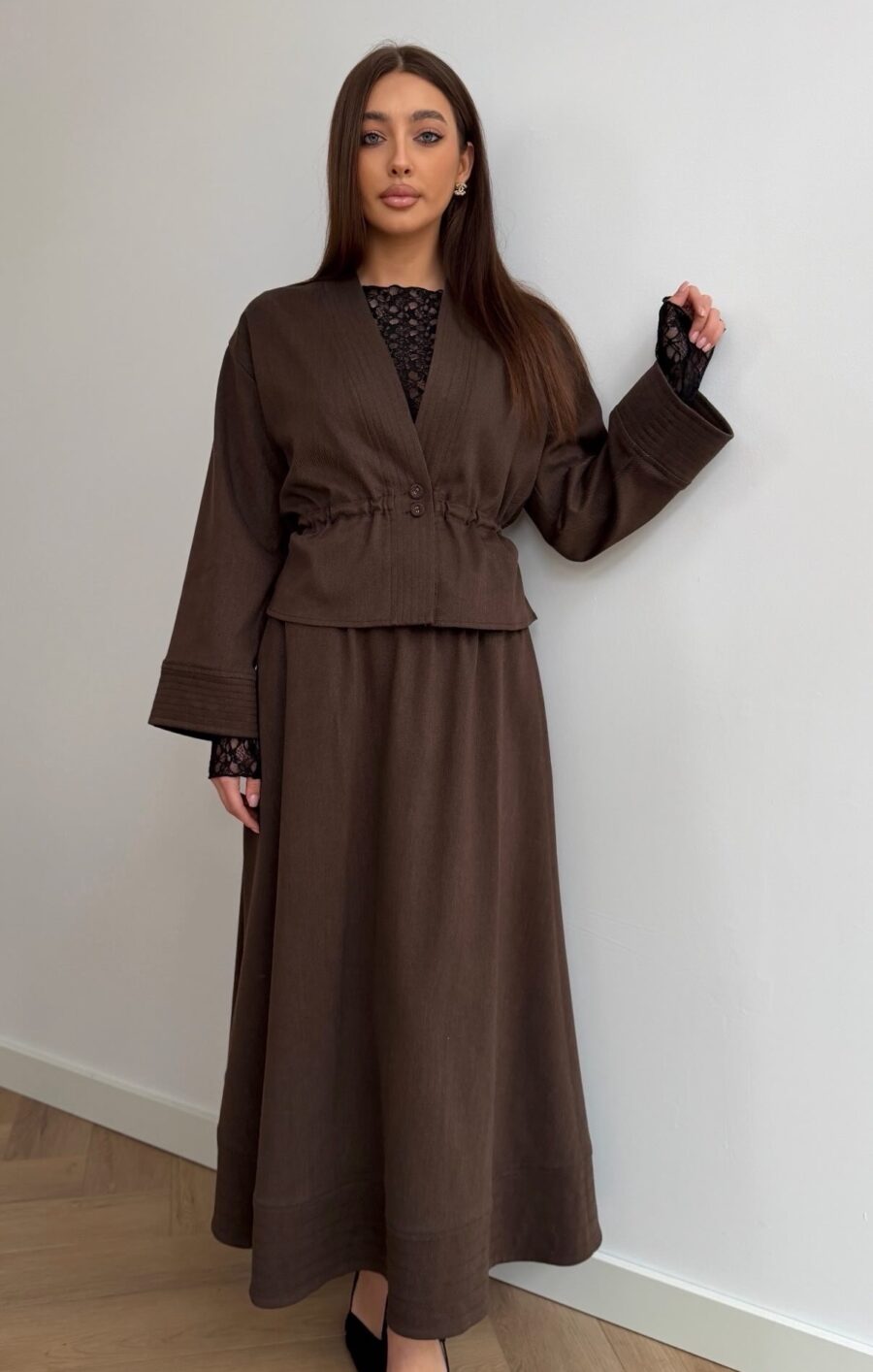 Adorafleur skirt set darkbrown