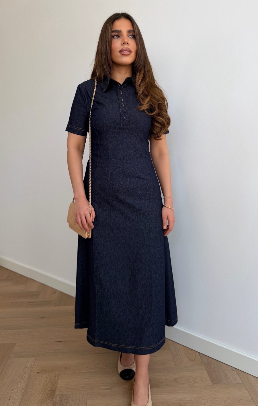 Denim fitted dress jeans