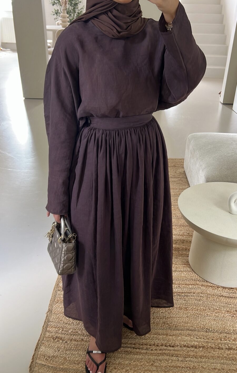 Rumi skirt set plum