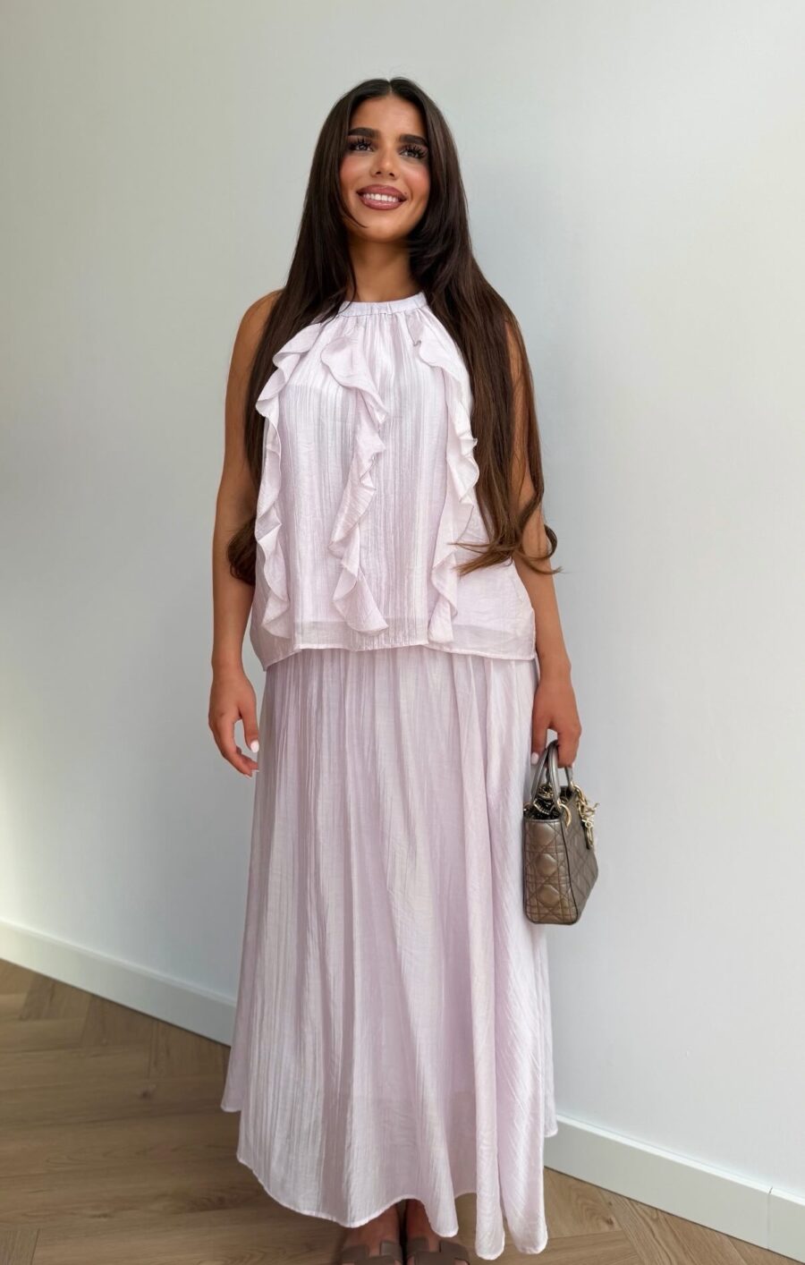 Pastel lilac skirt set