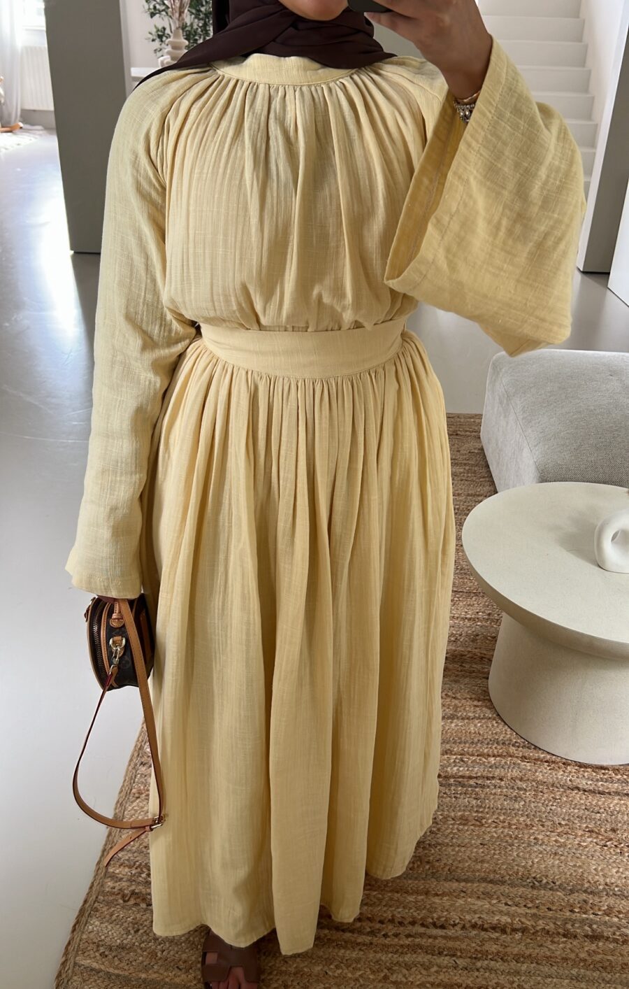 Mousseline skirt set butteryellow