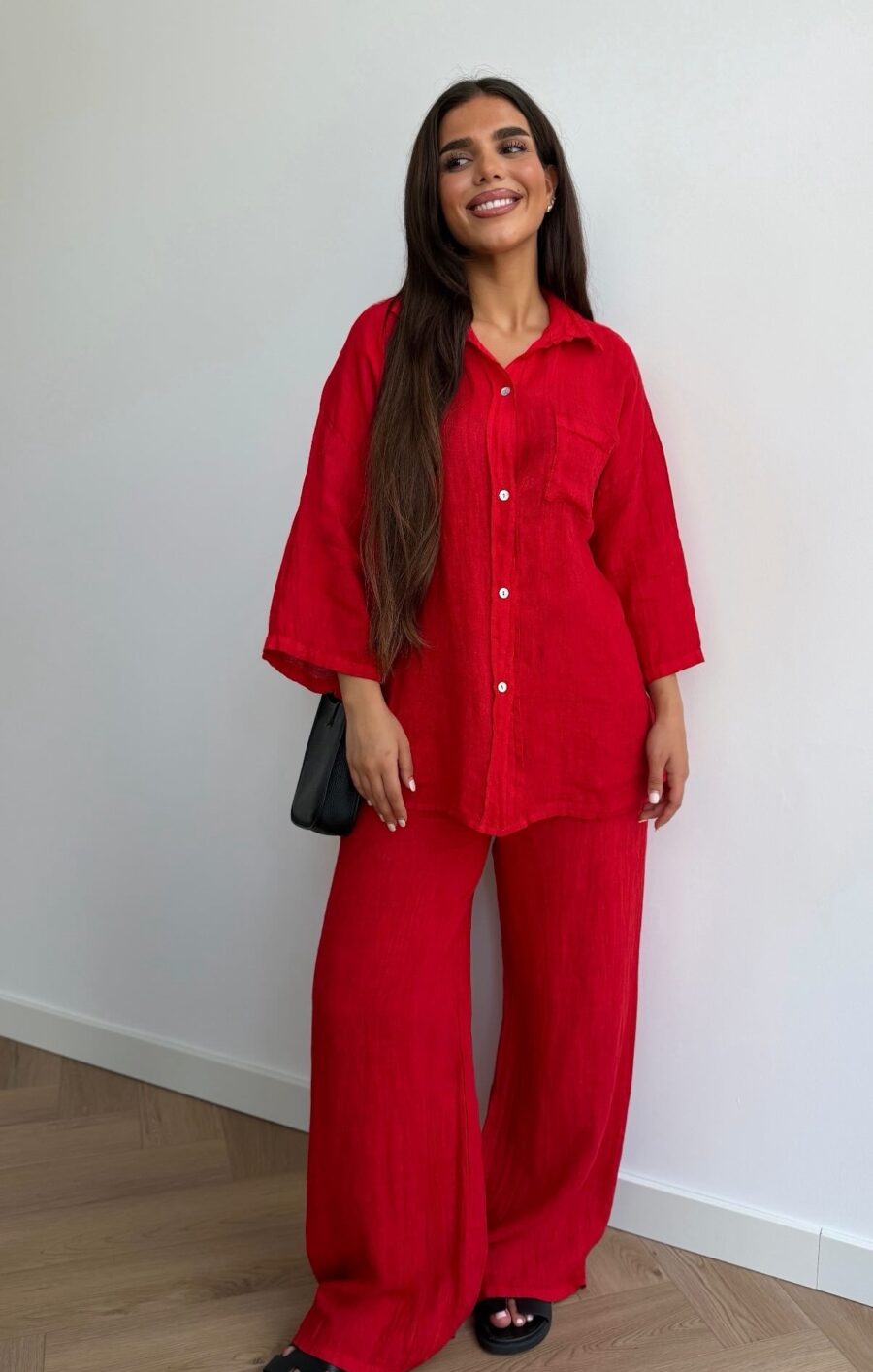 Linnen set red