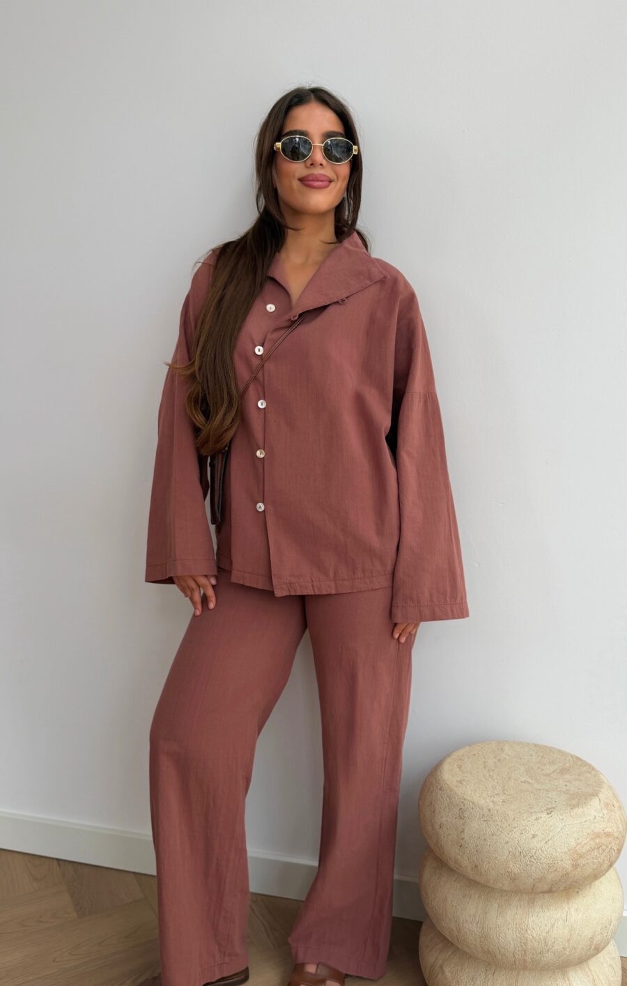 Cotton co-ord set terracotta
