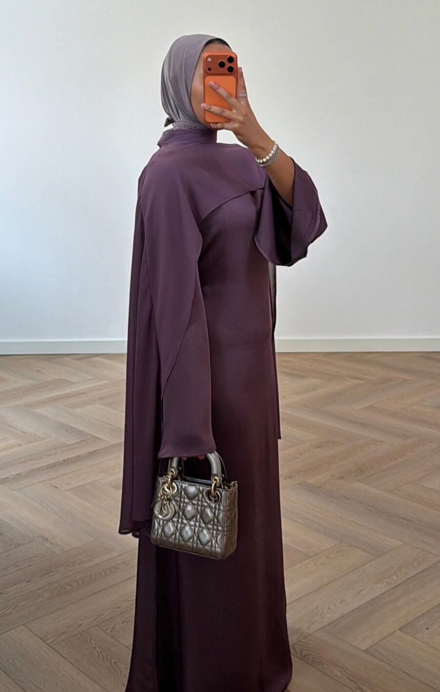 Poncho dress plum