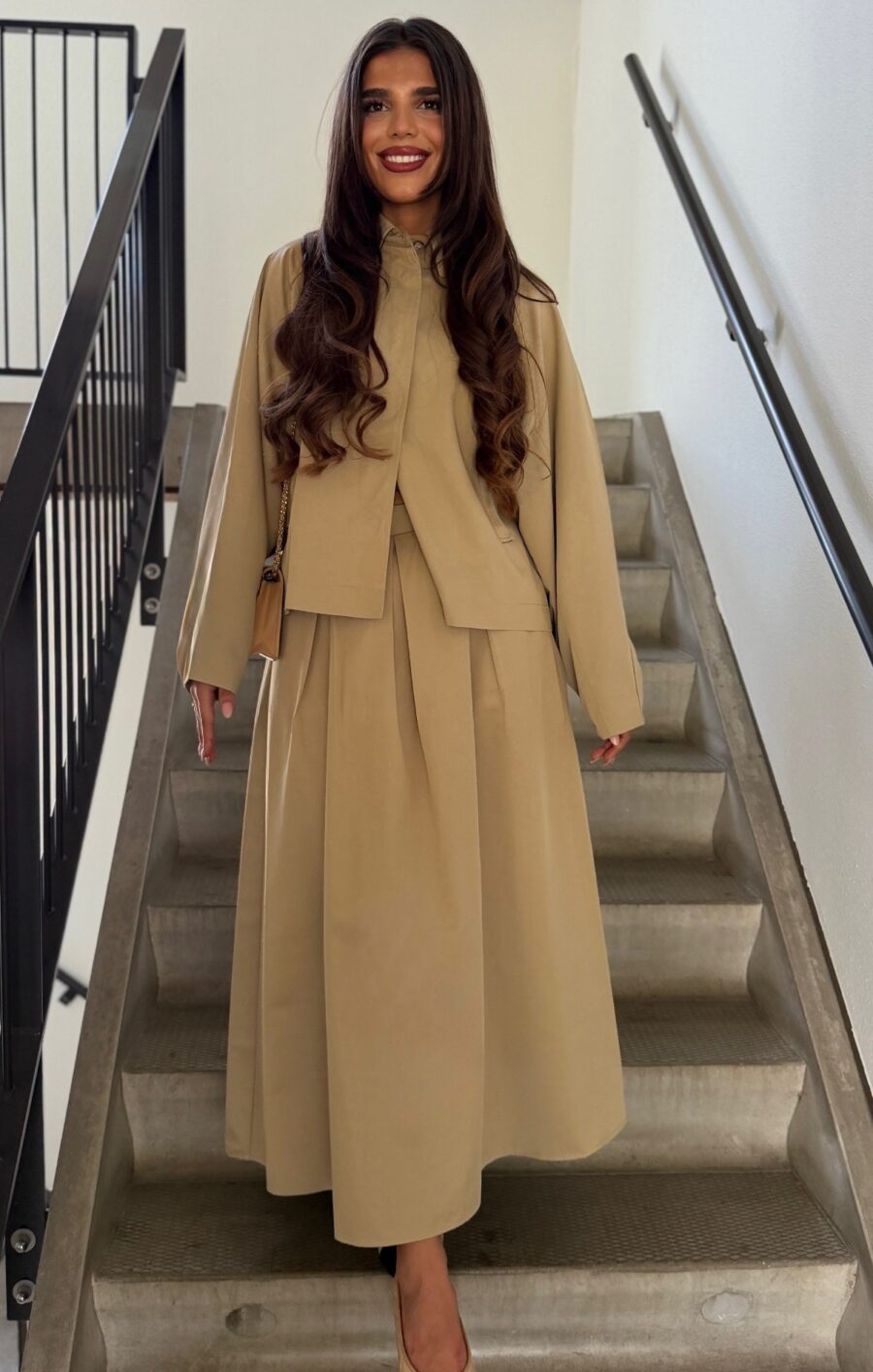 Trenchcoat skirt set